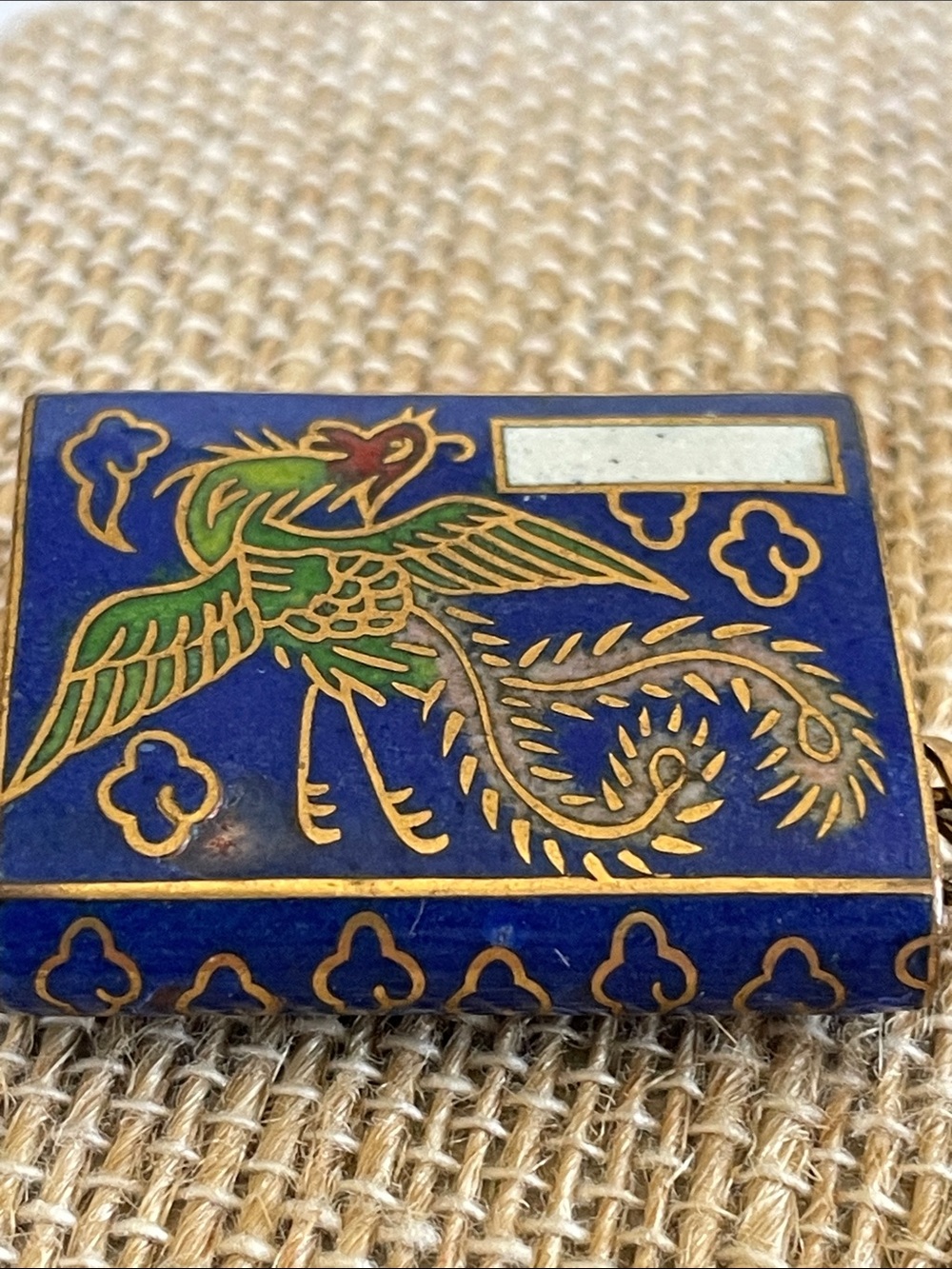 Cloisonné Enamel and Brass Pendant Vintage - Picture 6 of 8